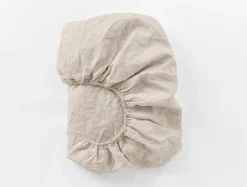 New Coyuchi Organic Relaxed Linen Fitted Sheet Slate