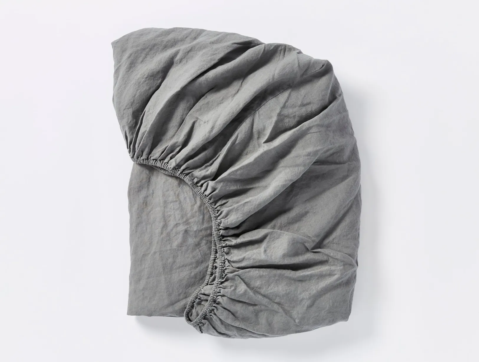 New Coyuchi Organic Relaxed Linen Fitted Sheet Slate