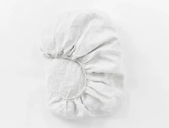 New Coyuchi Organic Relaxed Linen Fitted Sheet Slate