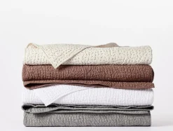 Outlet Coyuchi Pebbled Handstitched Organic Quilt