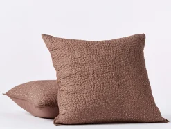 Sale Coyuchi Pebbled Handstitched Organic Sham Redwood