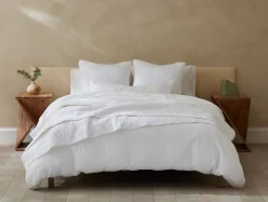 Discount Coyuchi Pebbled Handstitched Organic Sham