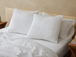 Discount Coyuchi Pebbled Handstitched Organic Sham