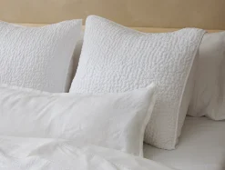 Discount Coyuchi Pebbled Handstitched Organic Sham
