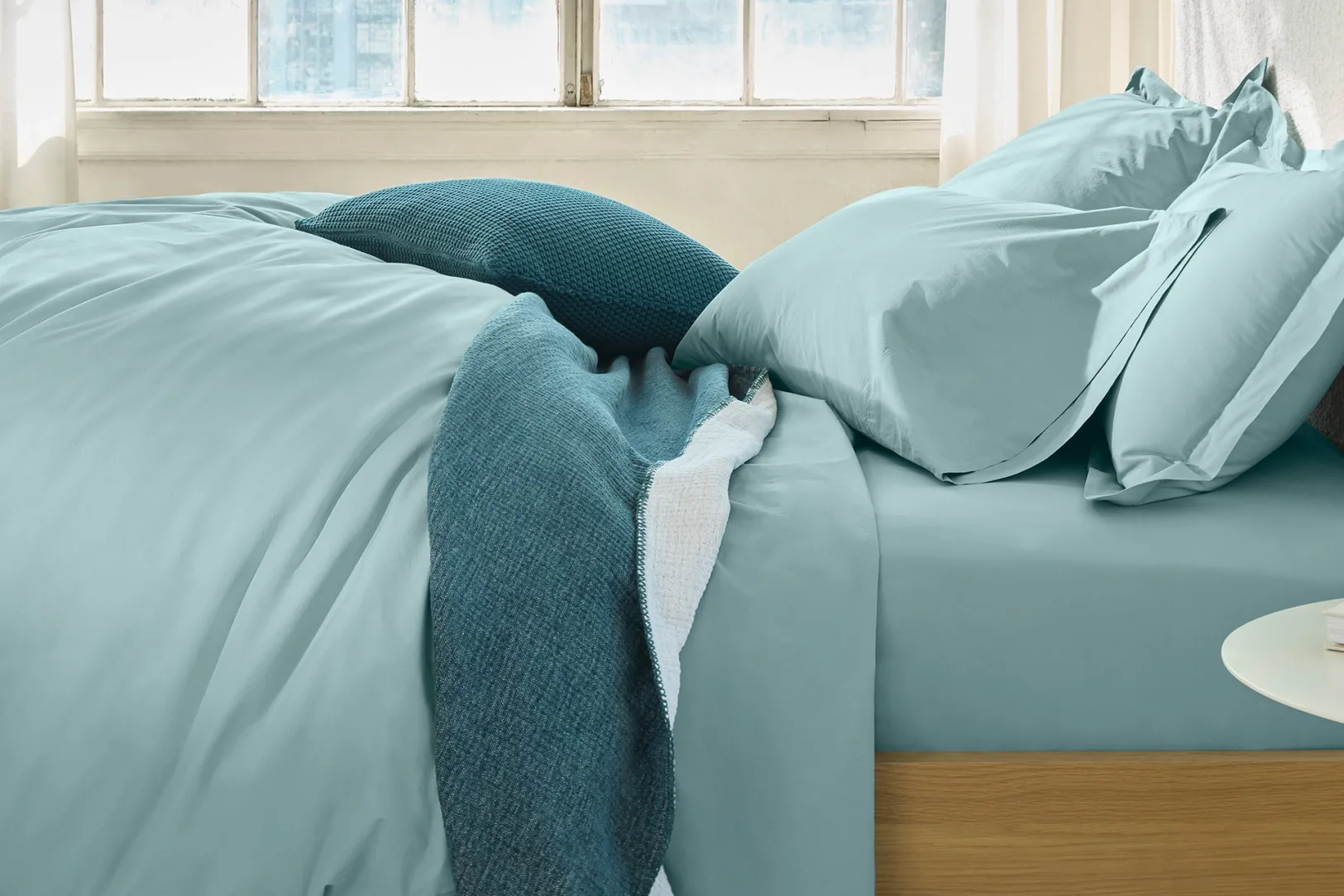 Outlet Coyuchi Refined Organic Percale Fitted Sheet