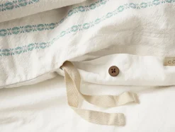 Discount Coyuchi Rippled Stripe Organic Duvet Set