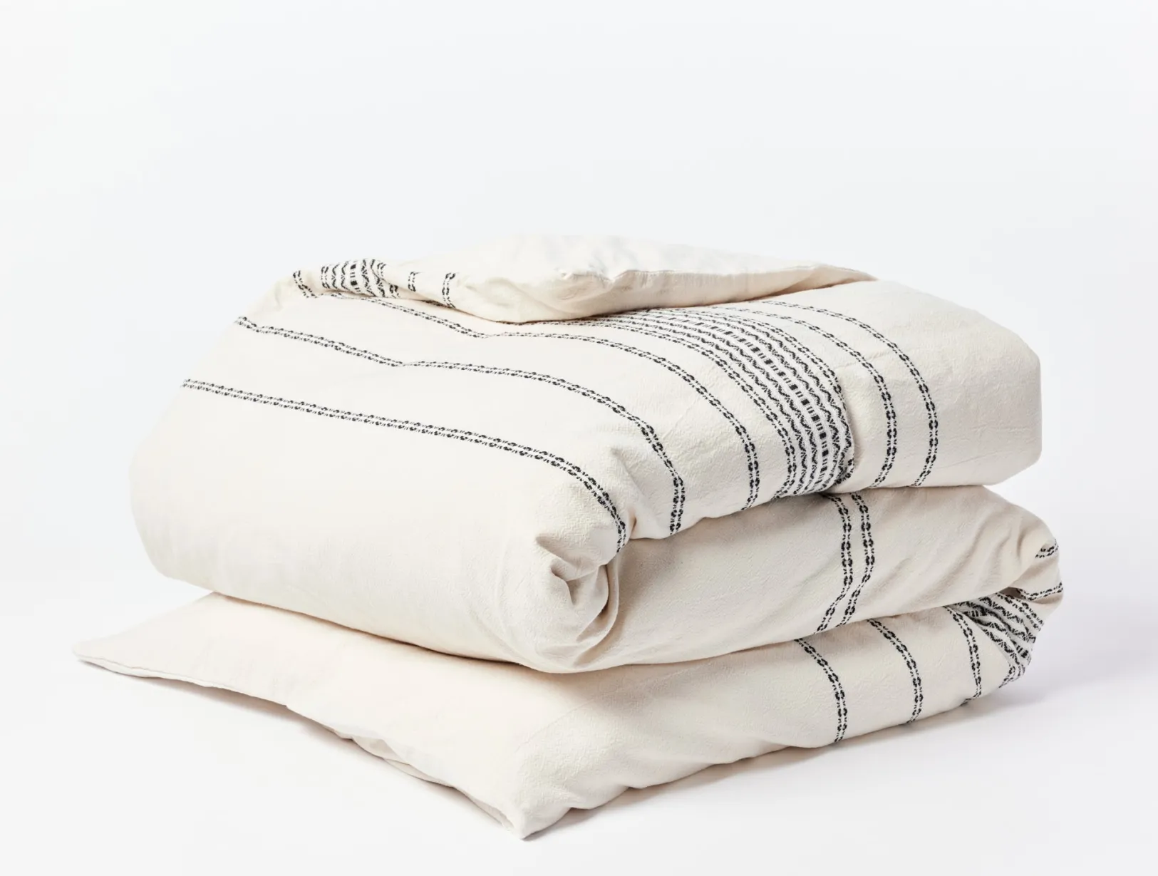Fashion Coyuchi Rippled Stripe Organic Duvet Cover