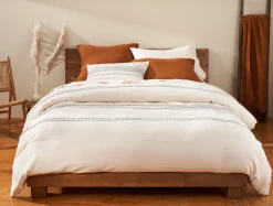 Fashion Coyuchi Rippled Stripe Organic Duvet Cover