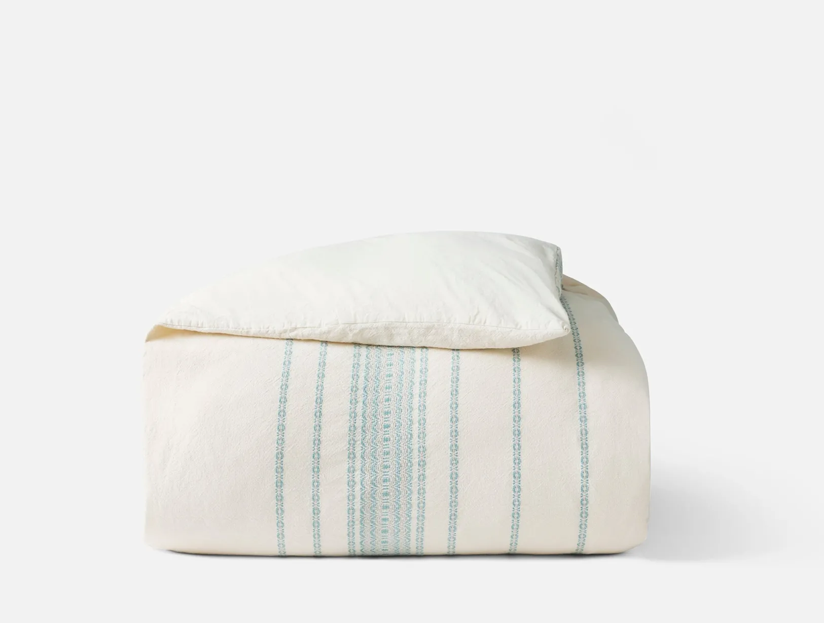 Fashion Coyuchi Rippled Stripe Organic Duvet Cover