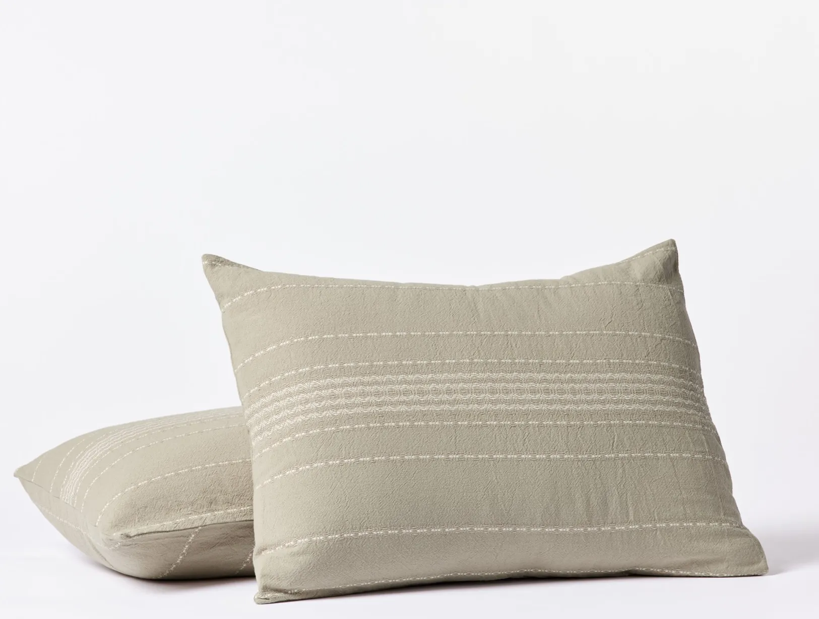 Clearance Coyuchi Rippled Stripe Organic Shams