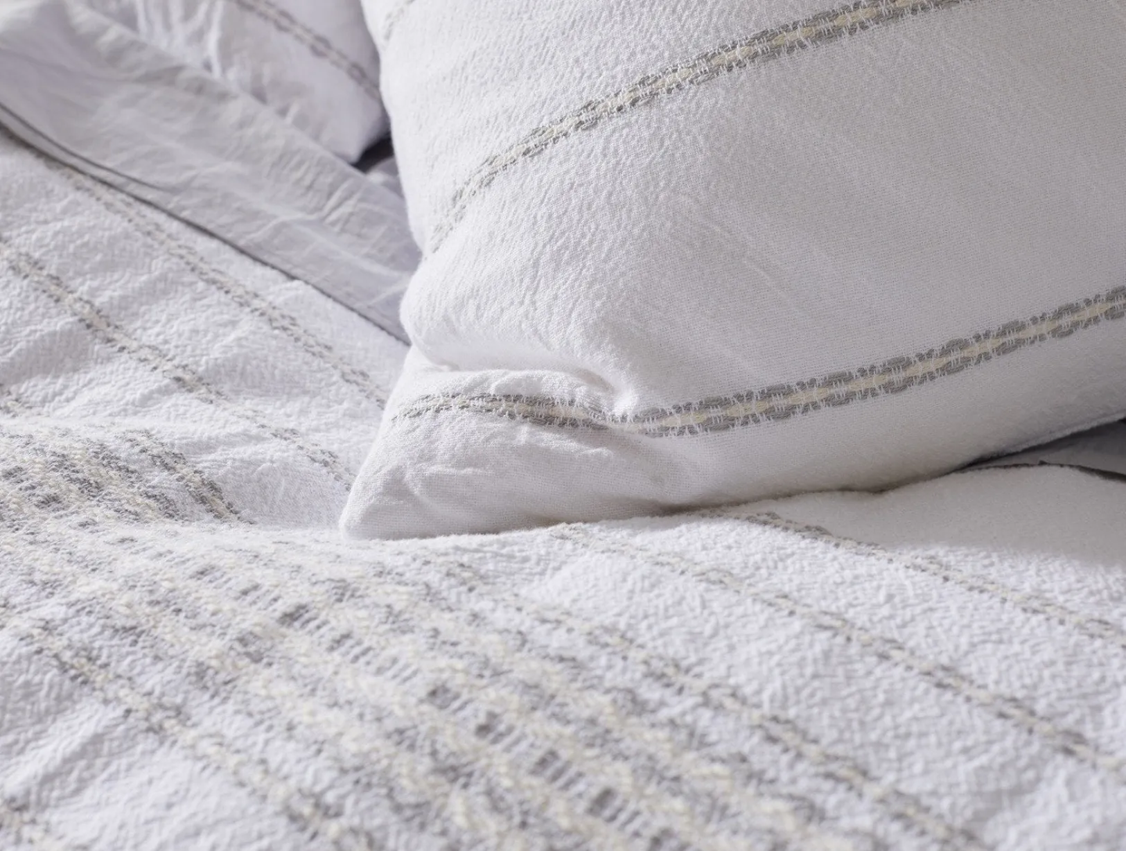 Clearance Coyuchi Rippled Stripe Organic Shams
