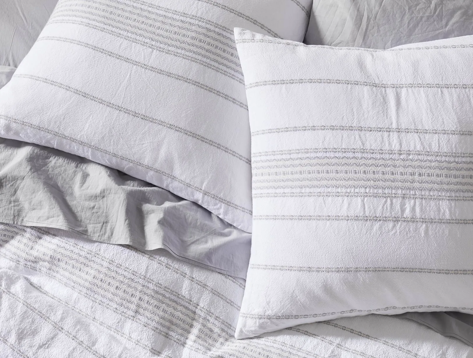 Clearance Coyuchi Rippled Stripe Organic Shams