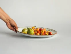 Clearance Coyuchi Sarah Kersten Studio Oval Serving Platter