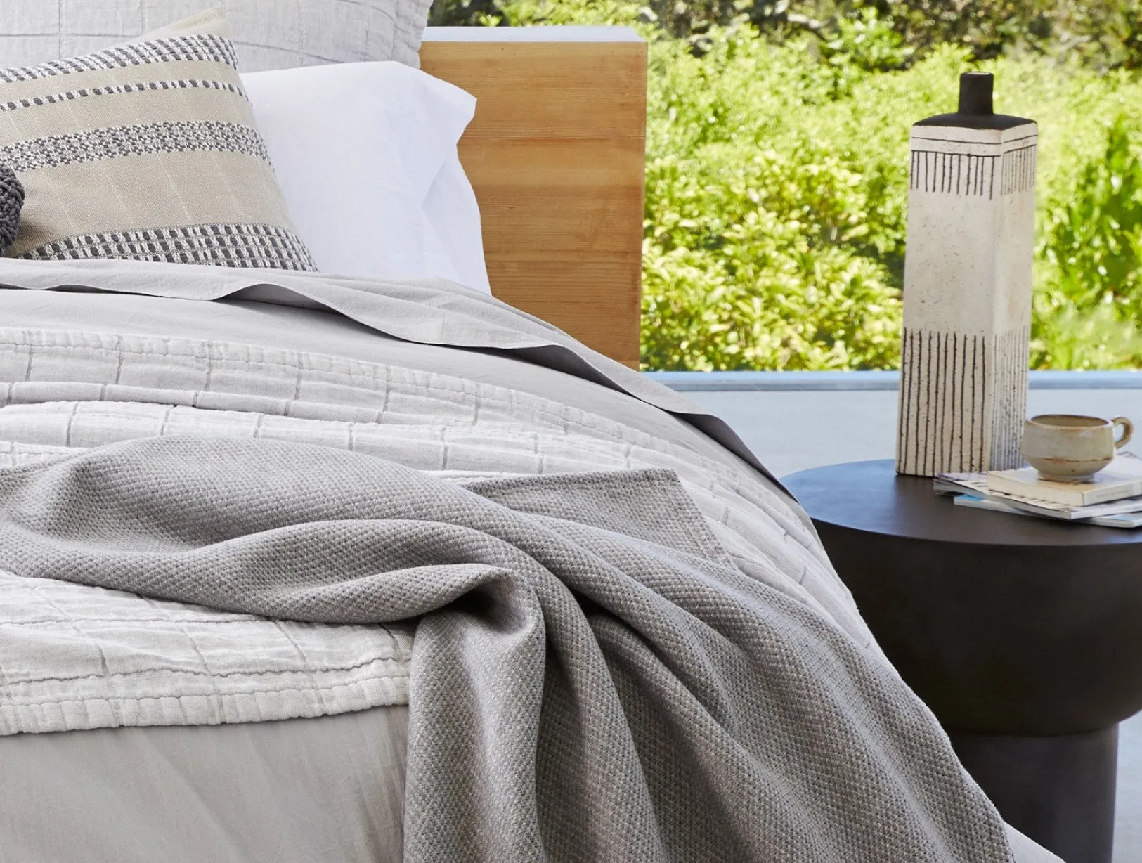 Sale Coyuchi Sequoia Washable Organic Cotton and Wool Blanket