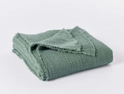 Clearance Coyuchi Topanga Organic Matelasse Throw