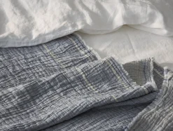 New Coyuchi Topanga Organic Matelasse Striped Throw