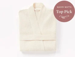 Best Coyuchi Unisex Organic Waffle Robe