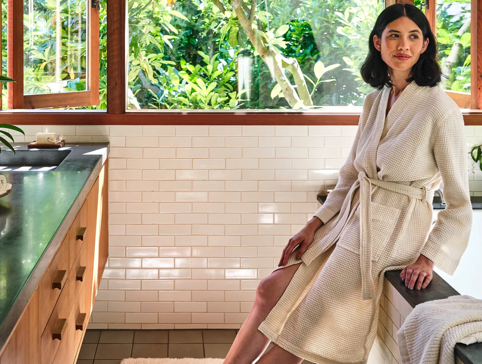 Best Coyuchi Unisex Organic Waffle Robe