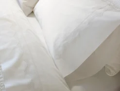 New Coyuchi Vista Embroidered Organic Percale Sheet Set