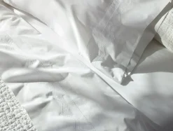 New Coyuchi Vista Embroidered Organic Percale Sheet Set