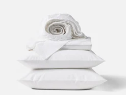 New Coyuchi Vista Embroidered Organic Percale Sheet Set