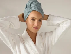 Online Coyuchi Waffle Organic Hair Wrap