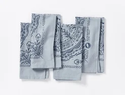 Fashion Coyuchi White Buffalo Land Trust Bandana Napkins, Set of 4
