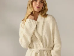 Online Coyuchi Women's Andes Suri Alpaca Knit Robe Ivory
