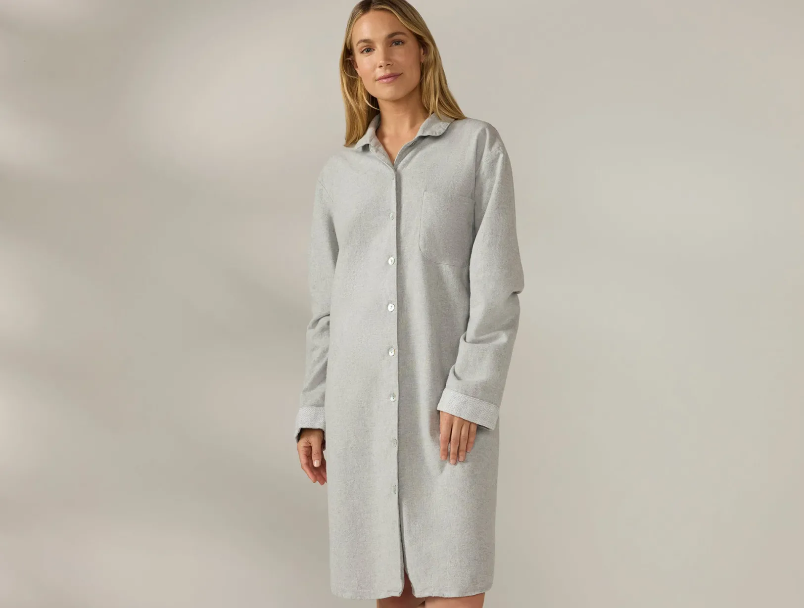 Online Coyuchi Women's Cloud Brushed Organic Flannel Nightshirt