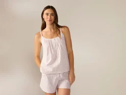 New Coyuchi Women's Isla Organic Cotton Cami Short Set