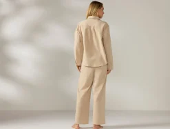 Outlet Coyuchi Women's Isla Organic Cotton Long Sleeve Pajama Set