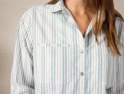 Fashion Coyuchi Women's Isla Organic Cotton Long Sleeve Pajama Set