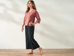 Sale Coyuchi Women's Solstice Organic Wide Leg Crop Pants